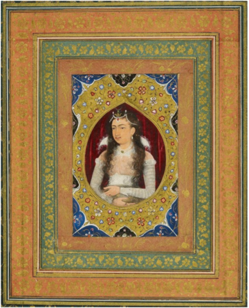 Anonymous Mughal Miniature of a ‘Farangi’ (Foreigner).
